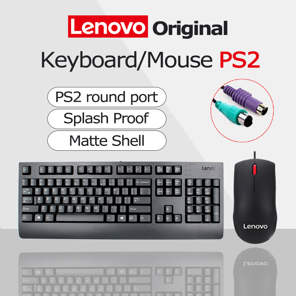 Laptop Accessories Combo - Lenovo Keyboard Mouse PS2 Round Port