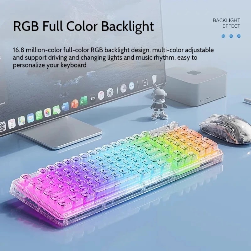 Transparent Ice Crystal Wirele - đánh giá và giá Laptop Accessories Combo